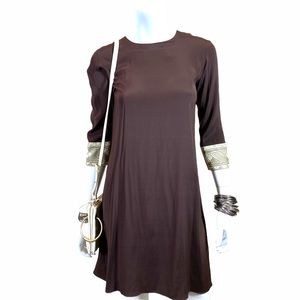Active Endeavors/AKA New York Brown Silk Dress XS